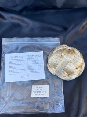 New Blonde Braided Bun Hairpiece - Light Blonde